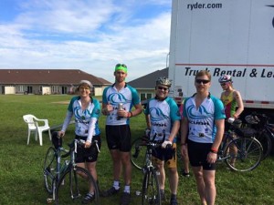 Tall Dog Bike Club does Infinite Scuba marketing on RAGBRAI